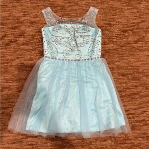 Sparkling Light Blue Tulle Dress